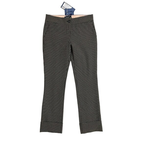 Piazza Sempione Scarlett Straight Leg Ankle Crop Pant Black SZ 38 IT NWT $495